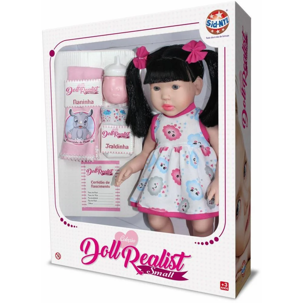 BONECA REALIST SMALL CABELO PT 37,5CM SID-NYL (UNIDADE) - imagem 4