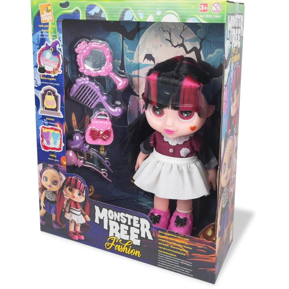 BONECA MONSTER BEE VAMPIRA 31CM BEE TOYS (UNIDADE) - imagem 7