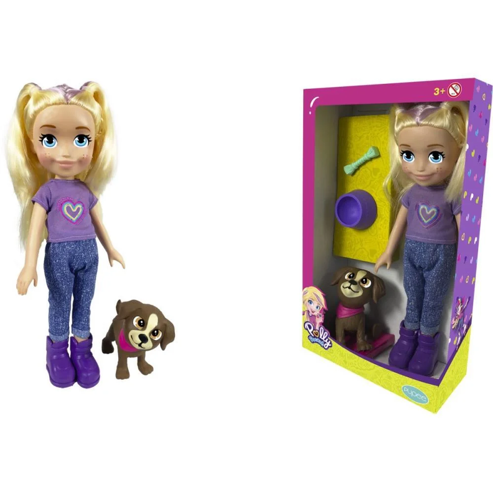 BONECA POLLY CUIDANDO DO SEU PET PUPEE BRINQUEDOS (UNIDADE) - imagem 4