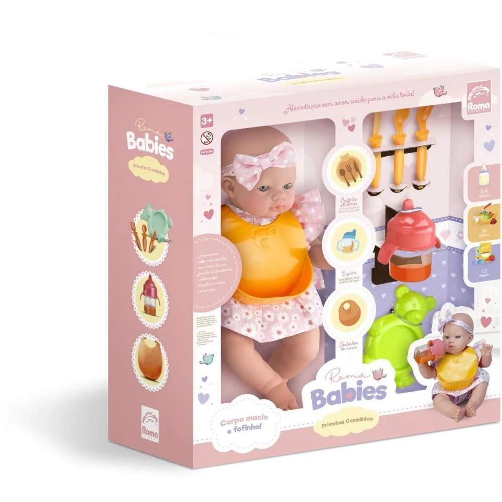 BONECA BABIES PRIMEIRA COMIDINHA ROMA (UNIDADE) - imagem 9