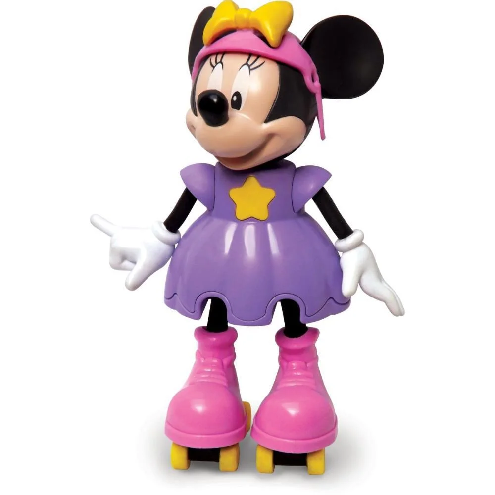 BONECA COM MECANISMO MINNIE PATINADORA 25CM. ELKA (UNIDADE) - imagem 4