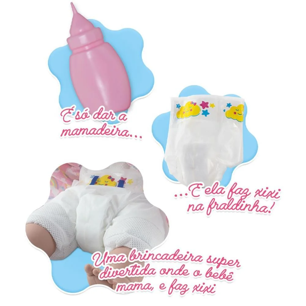 BONECA COM MECANISMO RAFAELI FAZ XIXI 37CM MILK (UNIDADE) - imagem 4