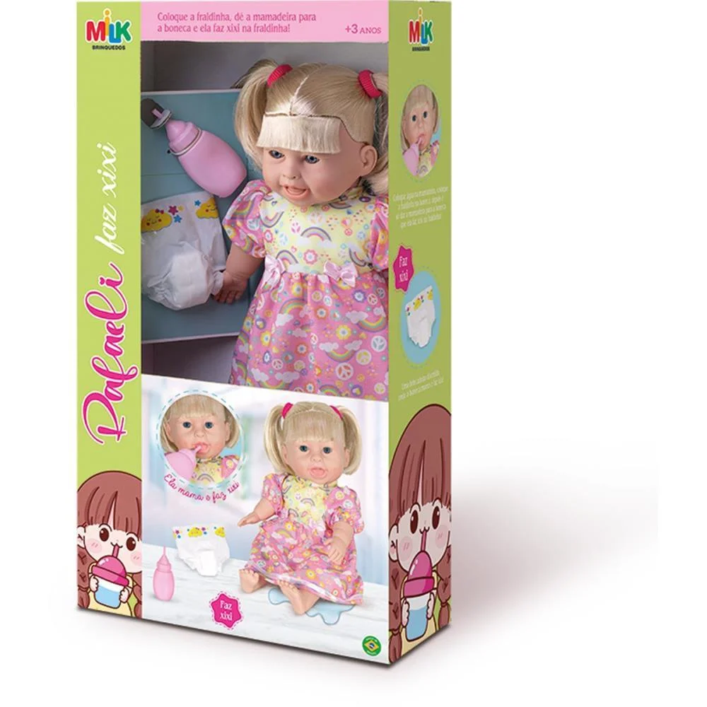 BONECA COM MECANISMO RAFAELI FAZ XIXI 37CM MILK (UNIDADE) - imagem 5