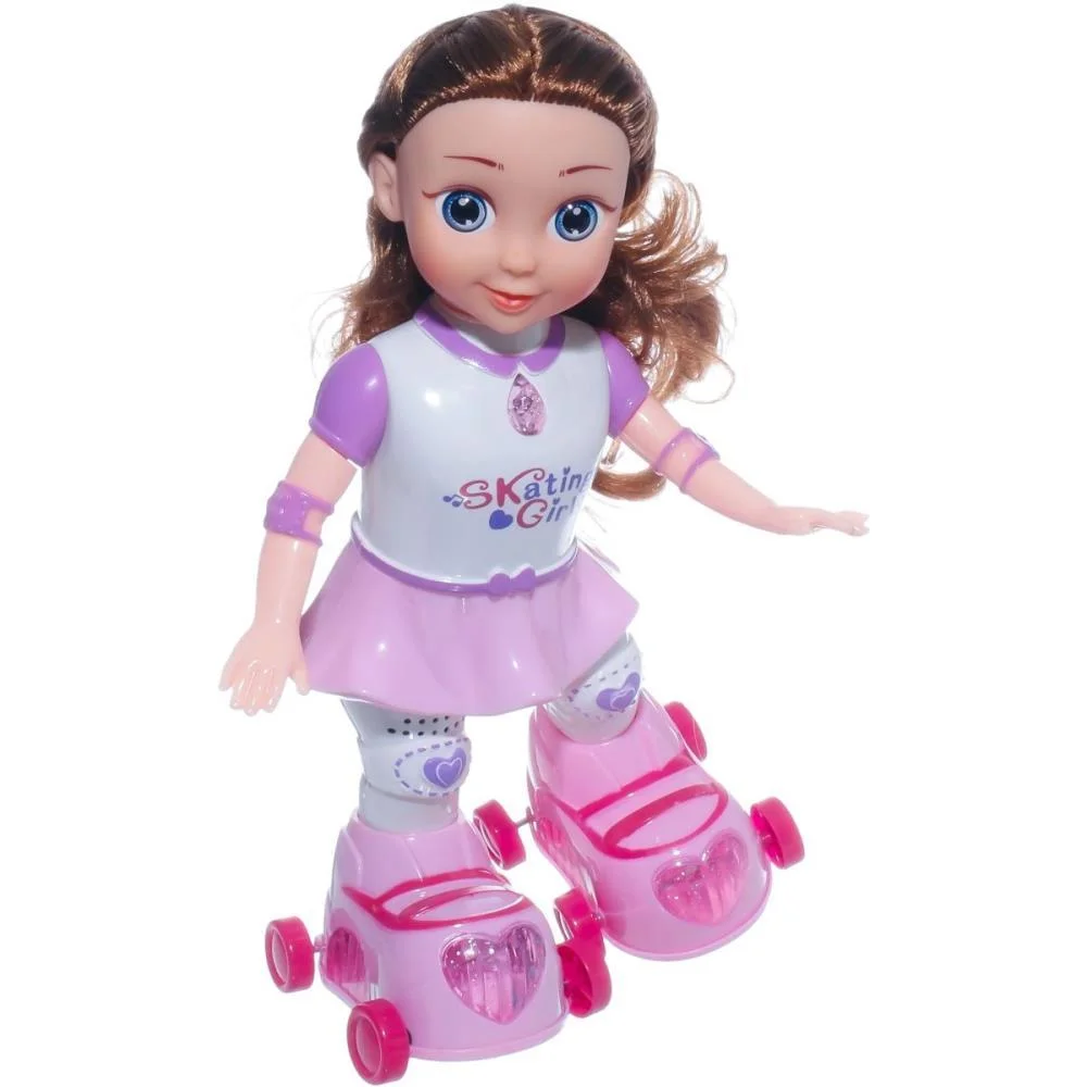 BONECA COM MECANISMO PATINADORA C/LUZ 28CM (S) PP IMPORT (UNIDADE) - imagem 2