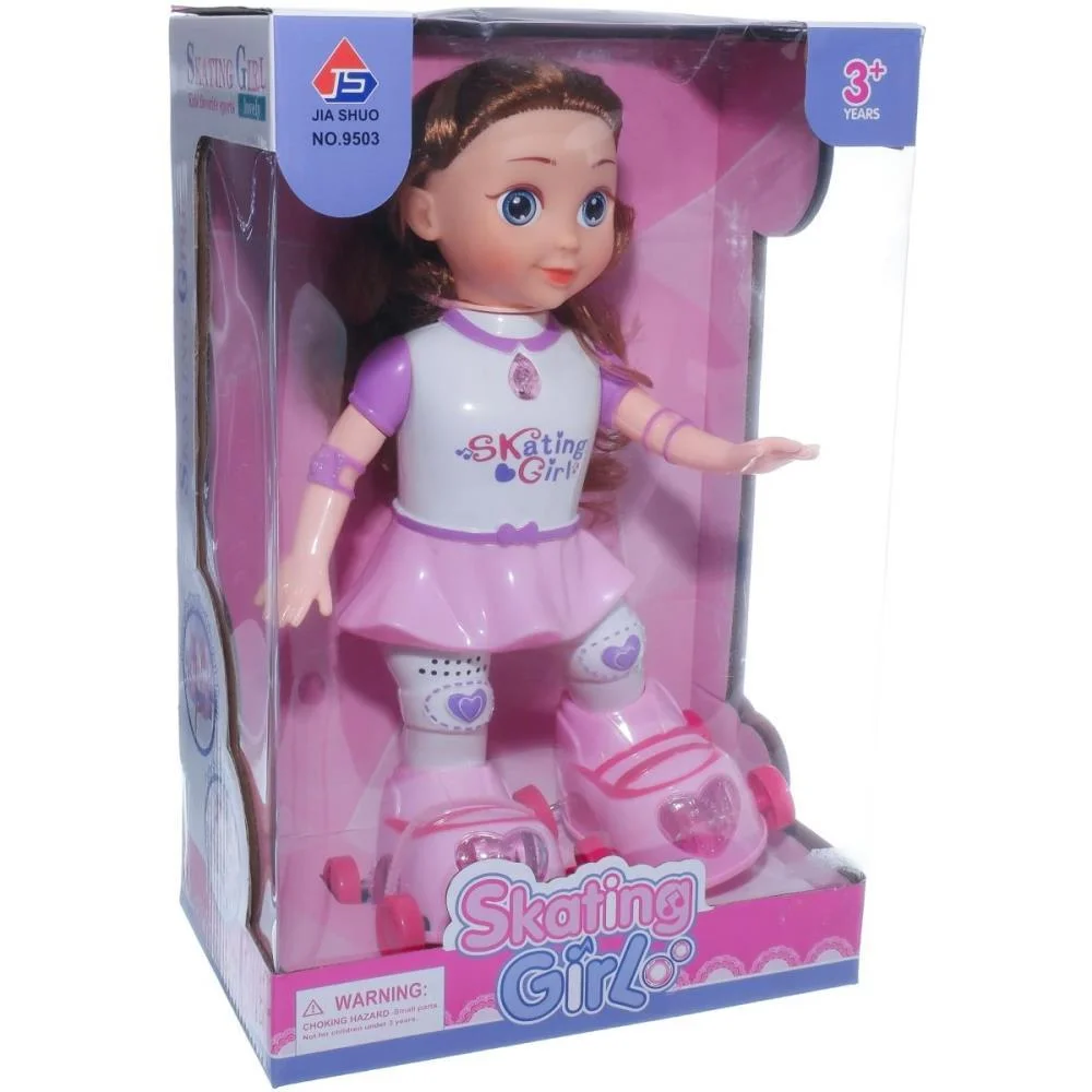 BONECA COM MECANISMO PATINADORA C/LUZ 28CM (S) PP IMPORT (UNIDADE) - imagem 4