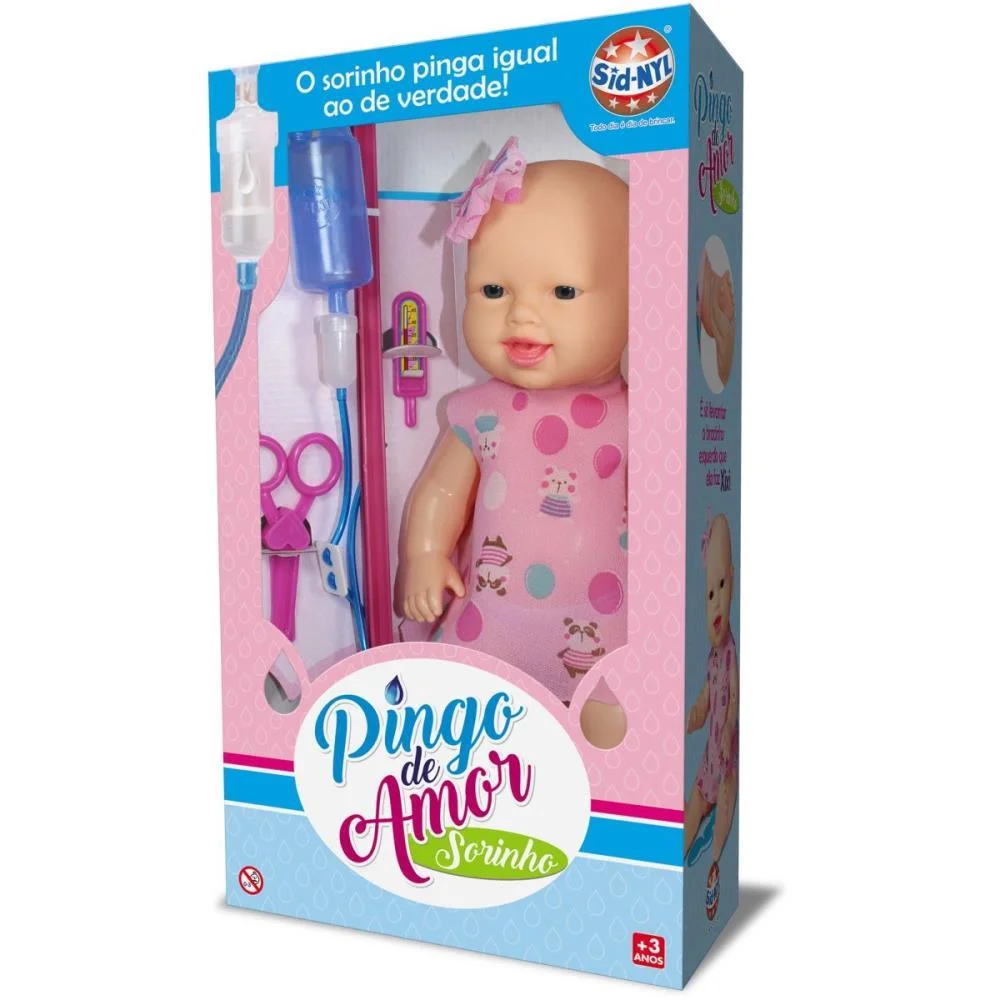BONECA COM MECANISMO PINGO DE AMOR SORINHO FAZ XIXI SID-NYL (UNIDADE) - imagem 4