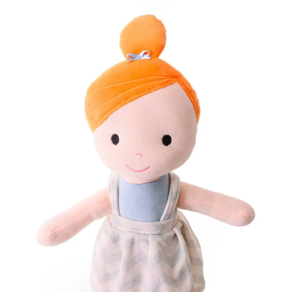 BONECA DE PELUCIA MARI RUIVA 35CM ZIP (UNIDADE) - imagem 4