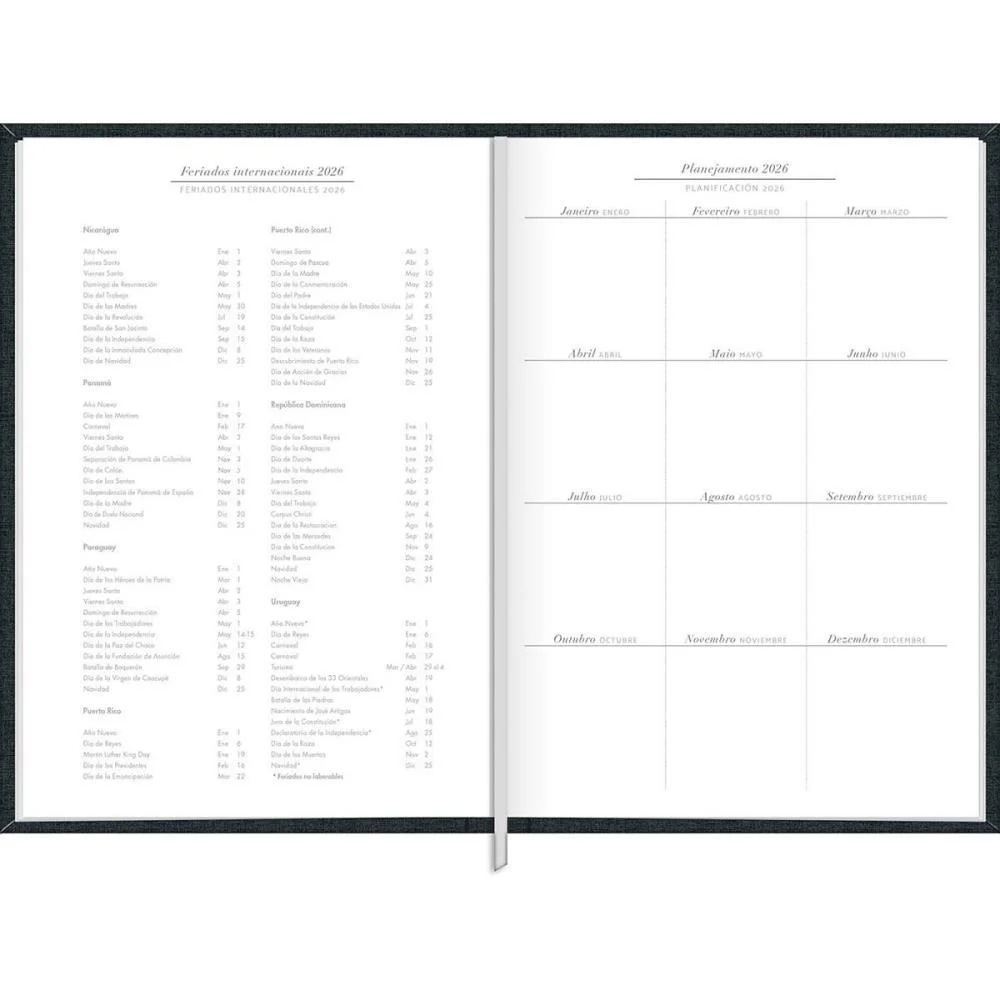 AGENDA 2026 MILANO PRETA COST 176F 134X192 TILIBRA (PCT.C/04) - imagem 3