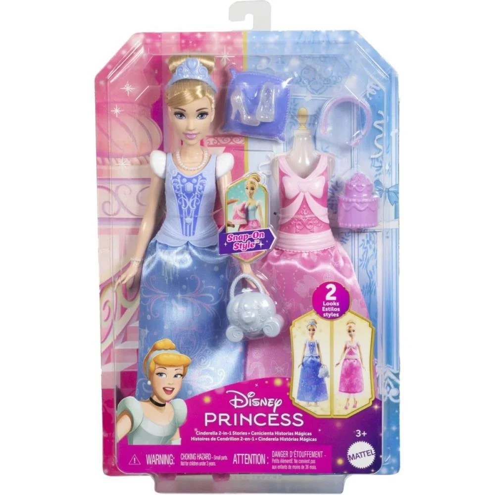 BONECA DISNEY PRINCESA CINDERELA FASHIO 2EM1 MATTEL (UNIDADE) - imagem 11