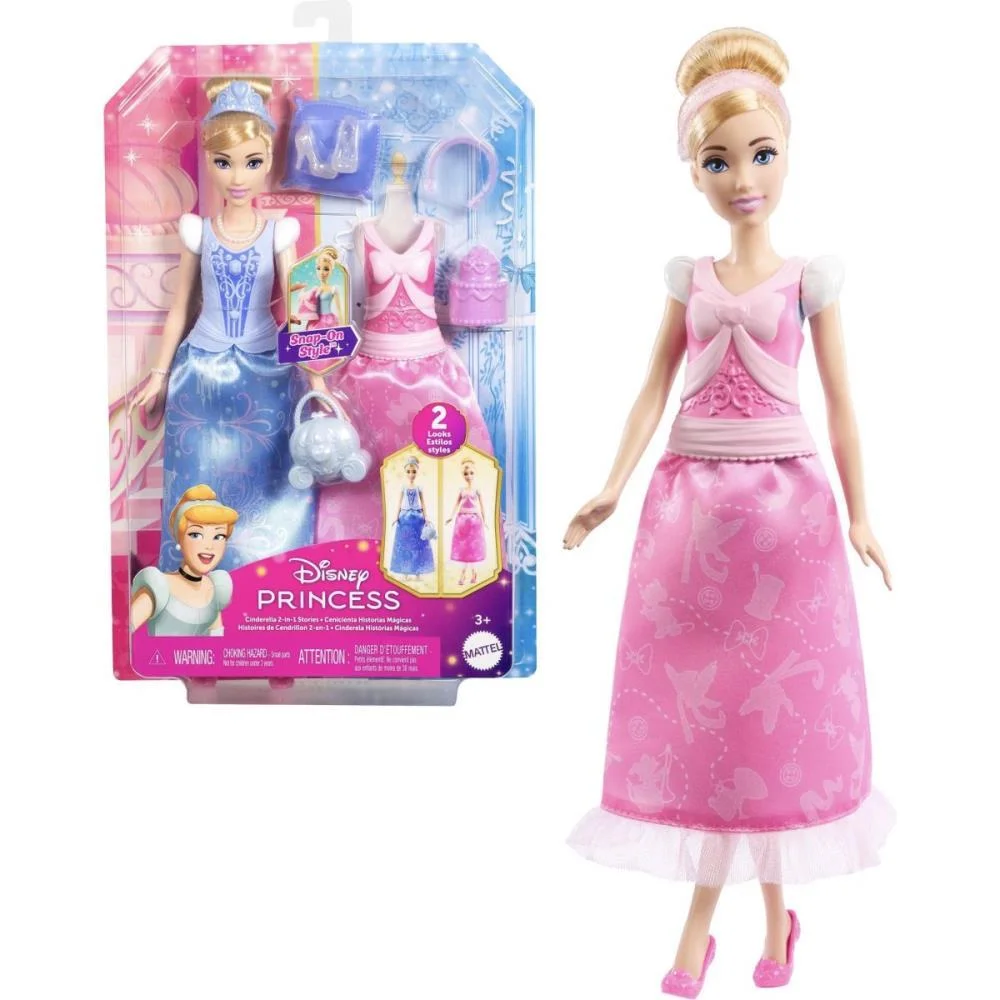 BONECA DISNEY PRINCESA CINDERELA FASHIO 2EM1 MATTEL (UNIDADE) - imagem 12