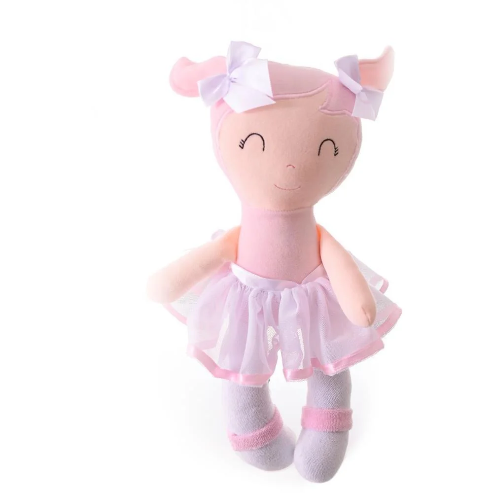 BONECA DE PELUCIA BIA CABELO ROSA 35CM ZIP (UNIDADE) - imagem 2