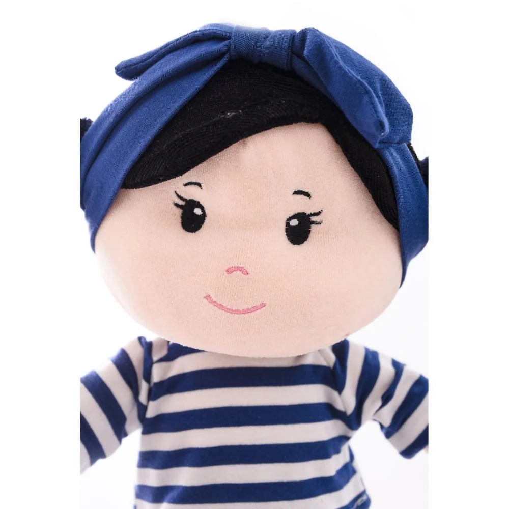 BONECA DE PELUCIA ANAJU CABELO PRETO 35CM ZIP (UNIDADE) - imagem 3