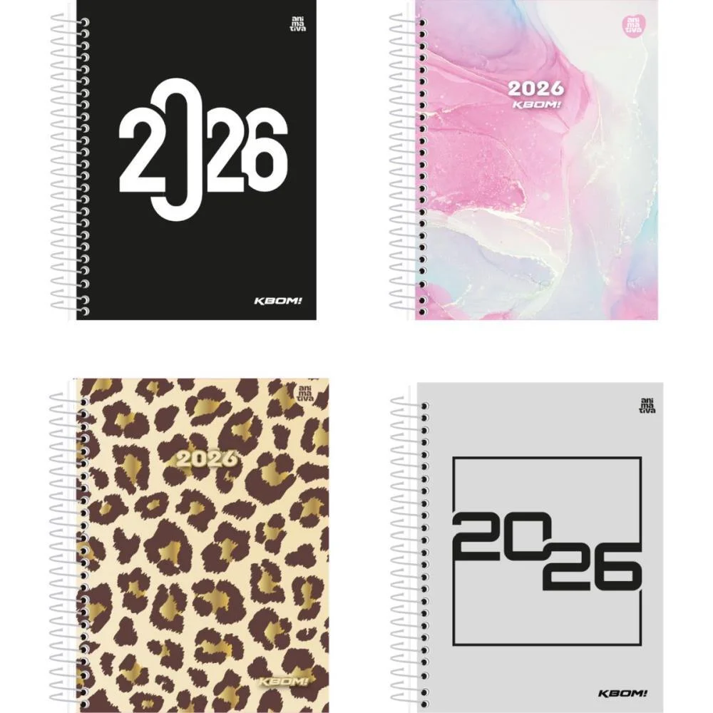 AGENDA 2026 KBOM ESPIRAL 160F.123X164MM ANIMATIVA (PCT.C/04) - imagem 5