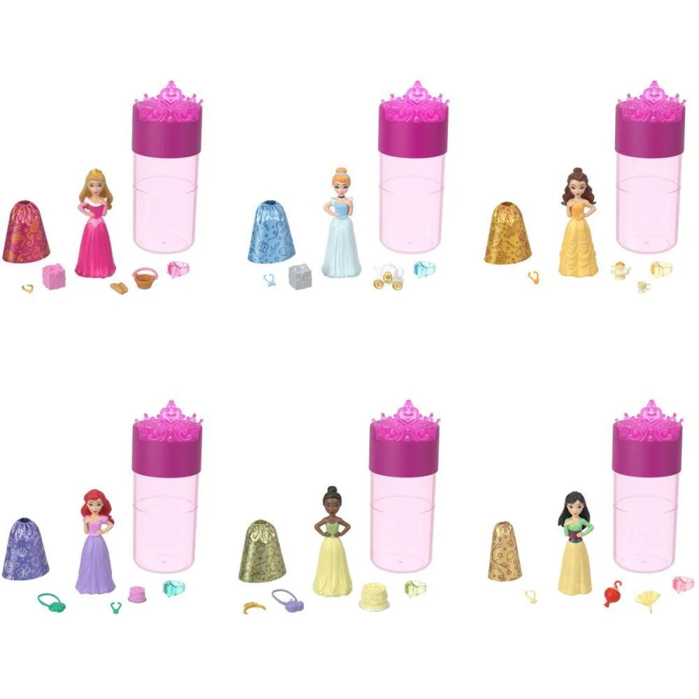 BONECA DISNEY PRINCESA MINI COLOR REVEAL S2 MATTEL (UNIDADE) - imagem 2