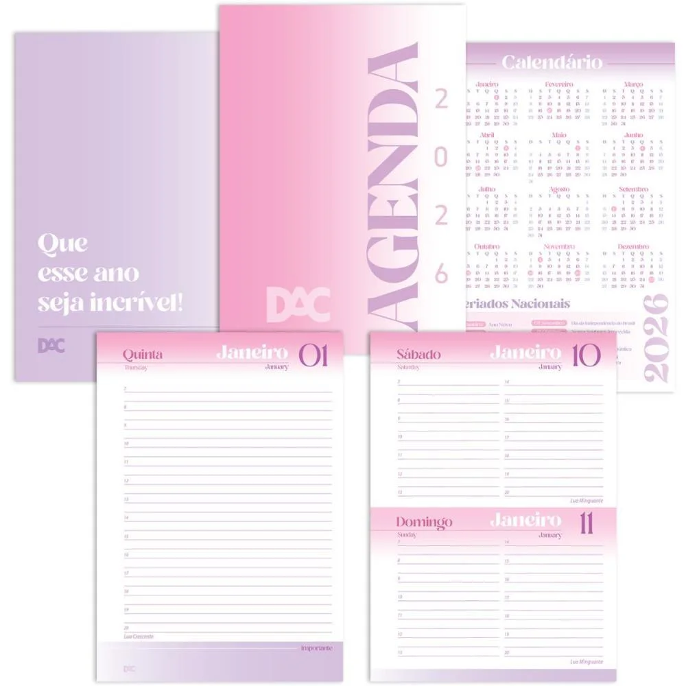 AGENDA 2026 LOTSO CD 168F. 134MMX190MM DAC (UNIDADE) - imagem 3