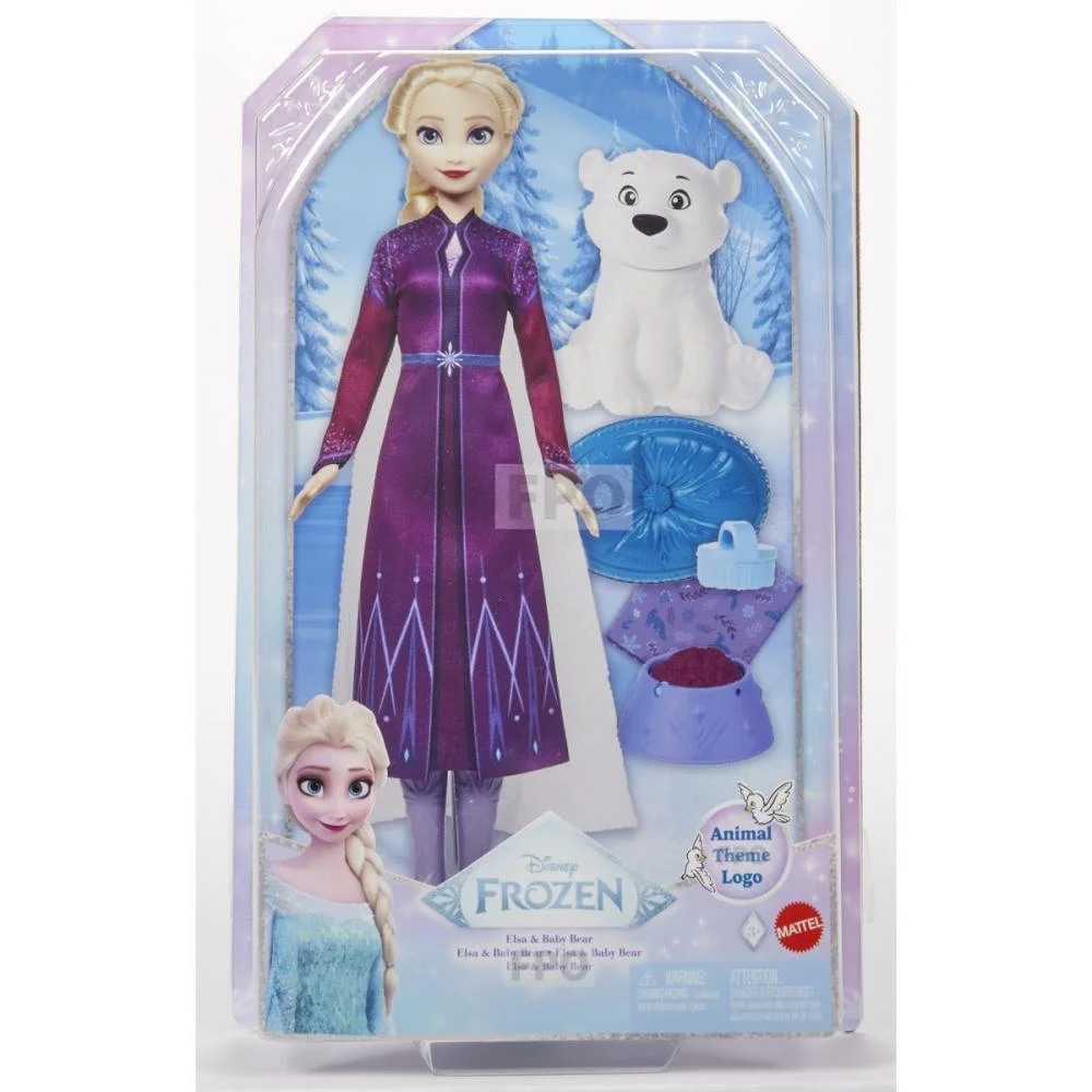 BONECA DISNEY FROZEN ELSA COM BEBE URSO MATTEL (UNIDADE) - imagem 8