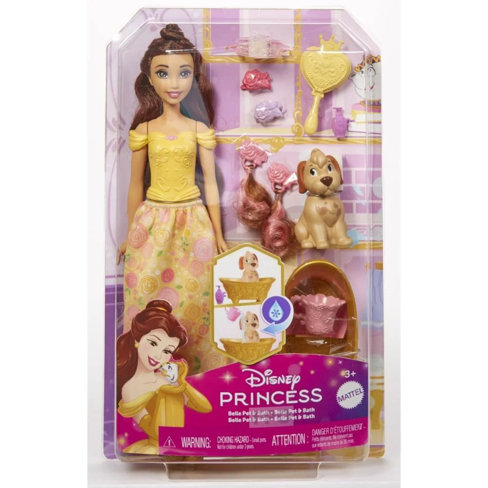BONECA DISNEY PRINCESA BELA COM CACHORRINHO MATTEL (UNIDADE) - imagem 7