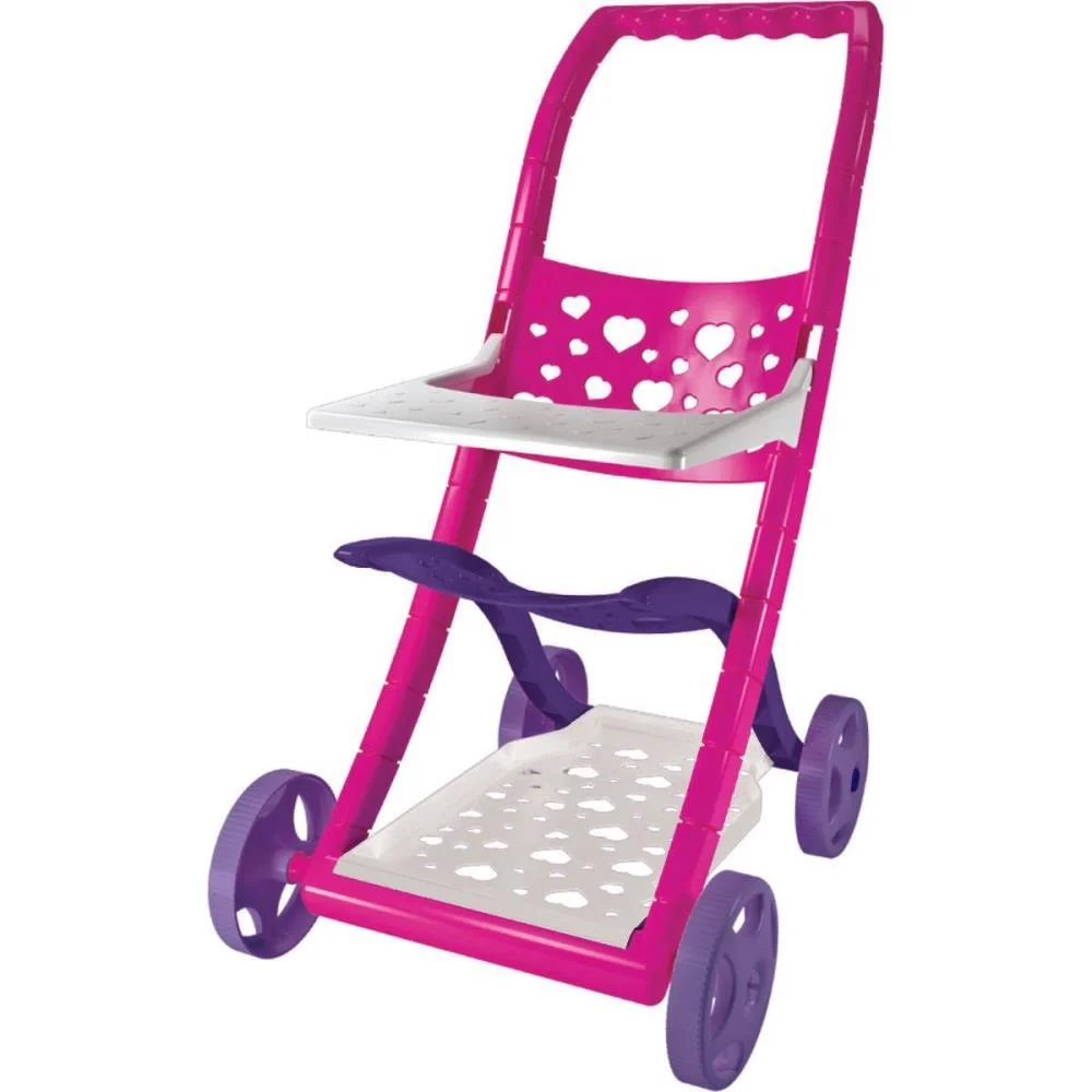 CARRINHO DE BONECA CARONINHA ROSA GGB PLAST (UNIDADE) - imagem 2
