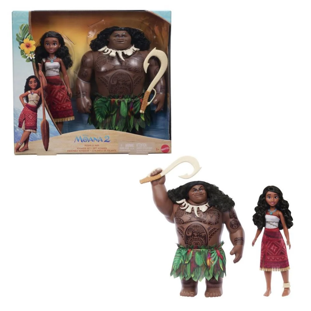 BONECA DISNEY MOANA E MAUI VIAJANTES 2-PACK MATTEL (UNIDADE) - imagem 6