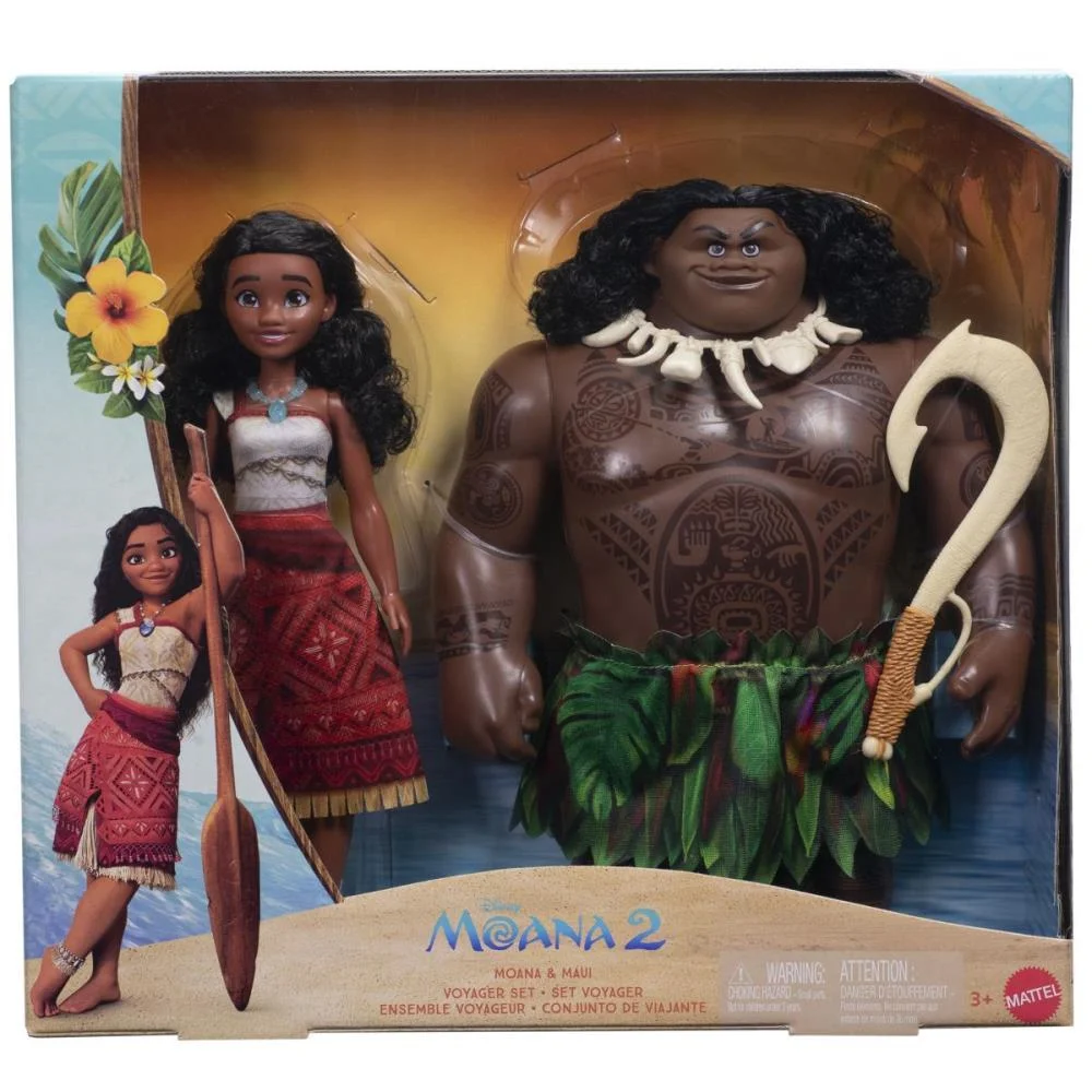 BONECA DISNEY MOANA E MAUI VIAJANTES 2-PACK MATTEL (UNIDADE) - imagem 7
