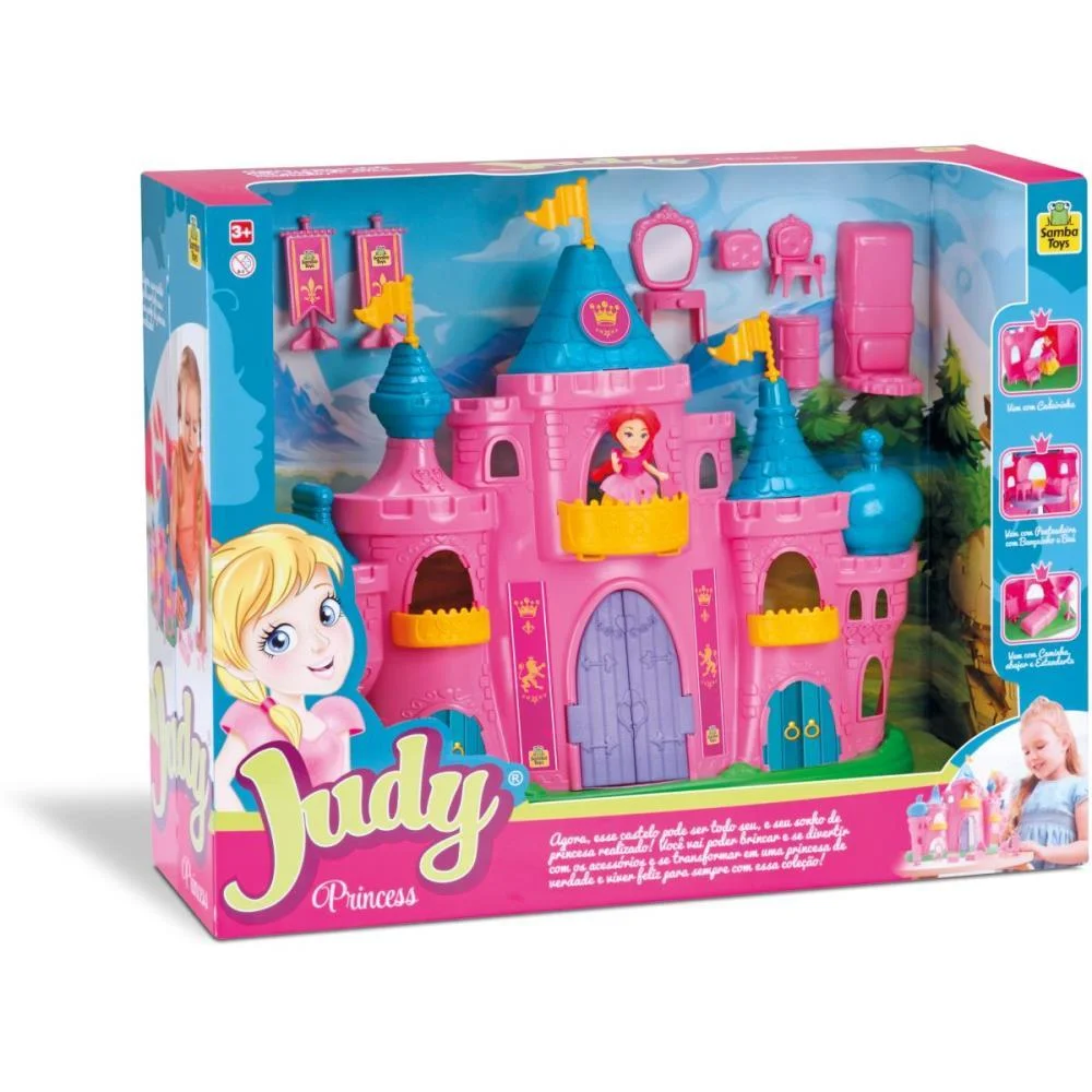 CASINHA DE BONECA CASTELO DE PRINCESA DA JUDY SAMBA TOYS (UNIDADE) - imagem 4