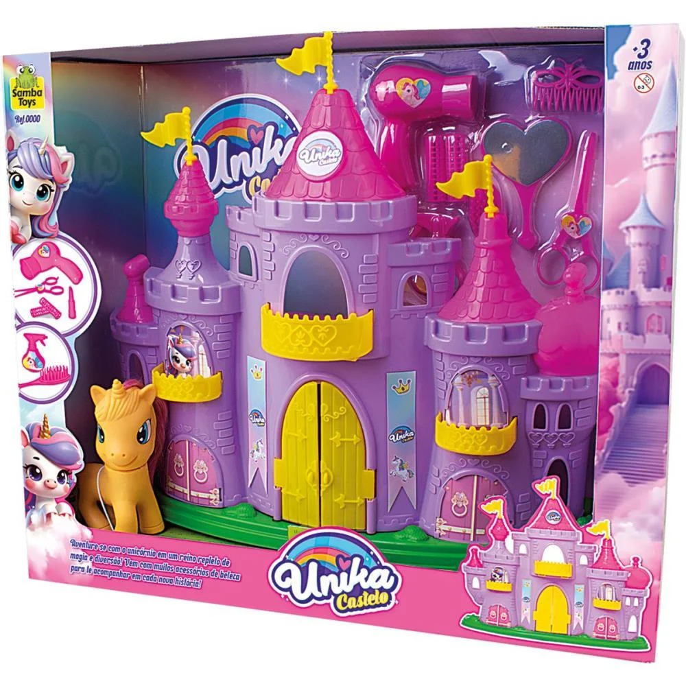 CASINHA DE BONECA CASTELO UNIKA C/BONECA SAMBA TOYS (UNIDADE) - imagem 4