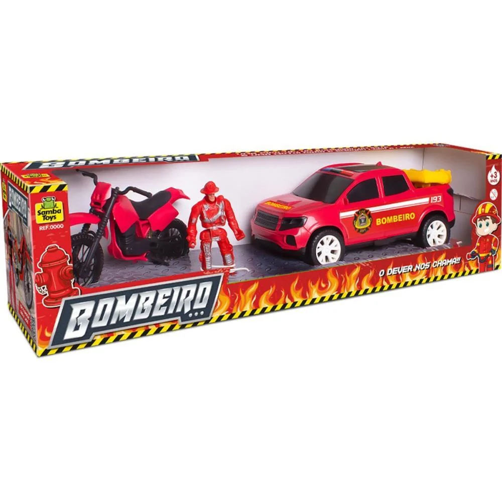 CARRINHO BOMBEIRO KIT RESGATE SAMBA TOYS (UNIDADE) - imagem 3