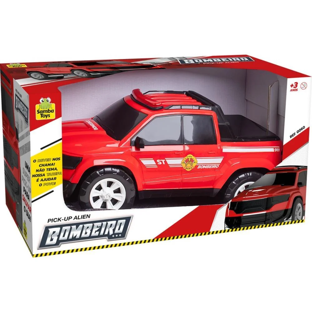 CARRINHO BOMBEIRO PICK-UP ALIEN 40CM SAMBA TOYS (UNIDADE) - imagem 4