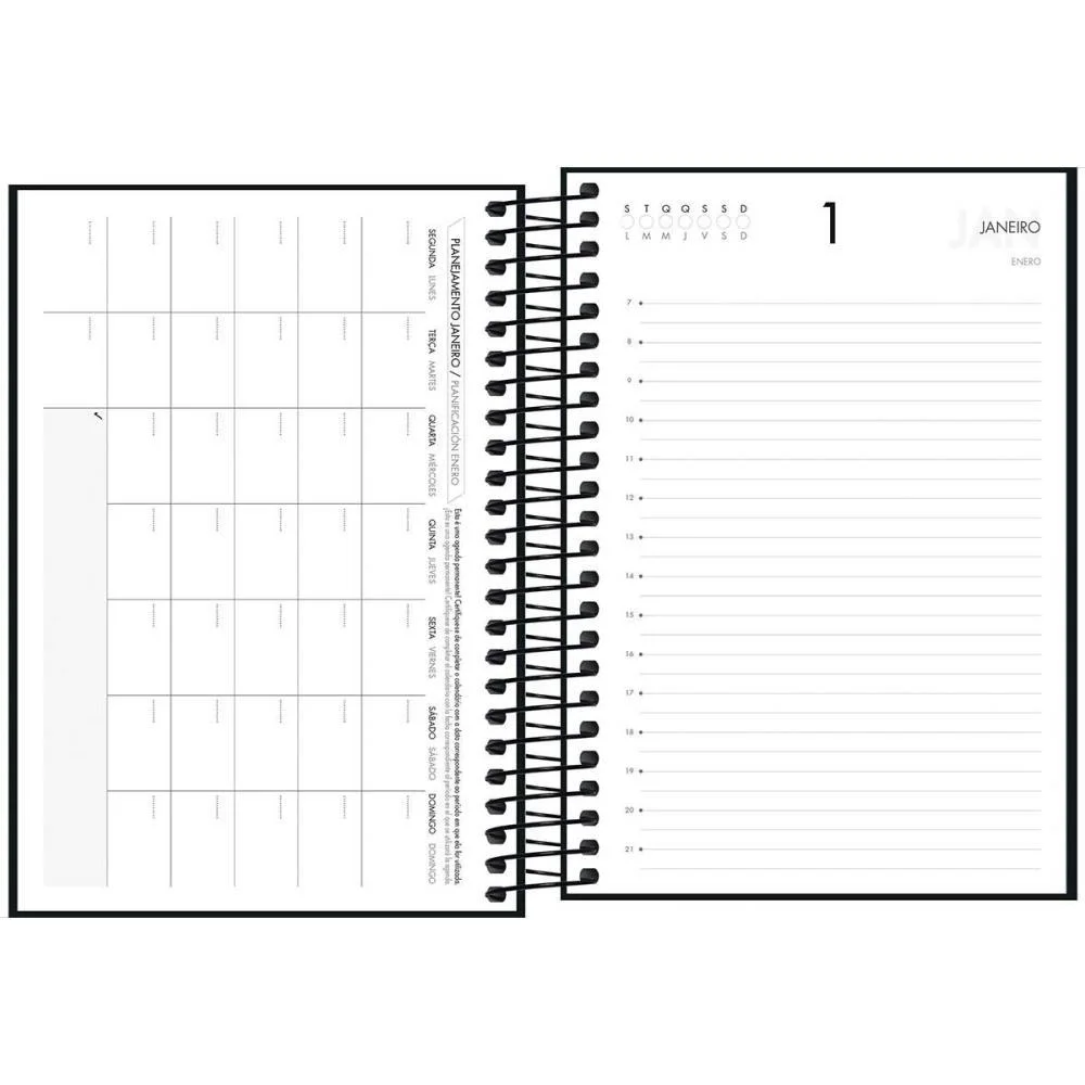 AGENDA PERMANENTE NAPOLI CD ESP 192FLS 129X187MM TILIBRA (PCT.C/05) - imagem 4