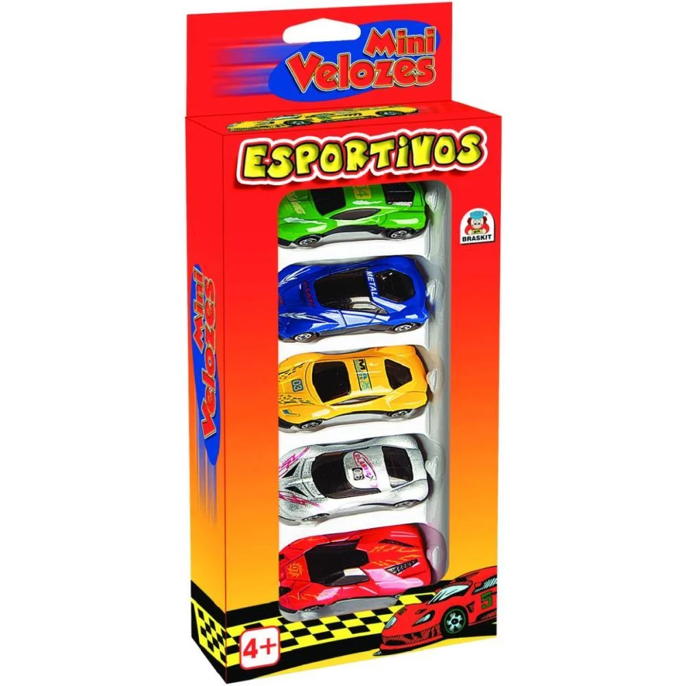 CARRINHO MINI VELOZES ESPORTIVOS (S) BRASKIT (BL.C/05) - imagem 4