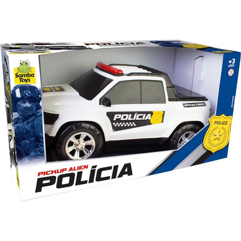 CARRINHO POLICIA PICK-UP ALIEN 40CM SAMBA TOYS (UNIDADE) - imagem 3