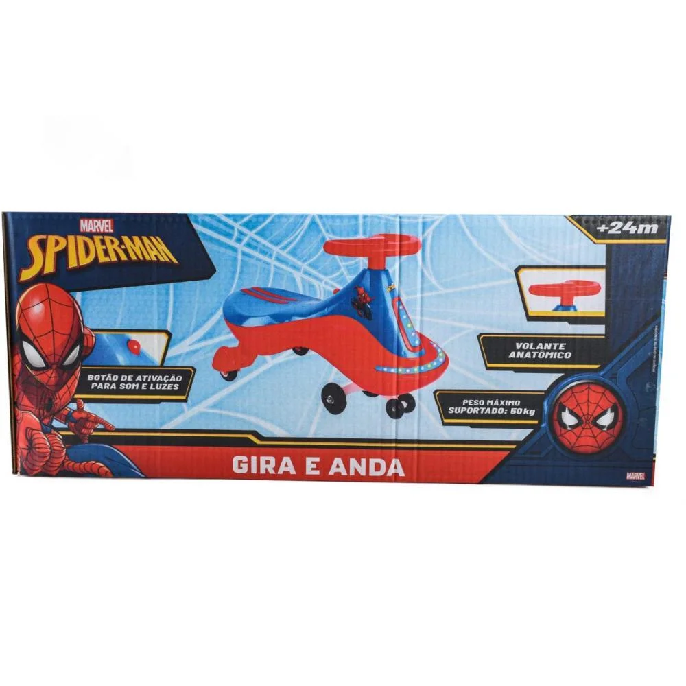 GIRA GIRA CAR SPIDER MAN C/LUZ BBR (UNIDADE) - imagem 8
