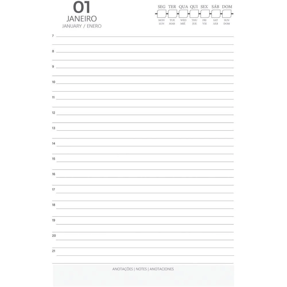 AGENDA PERMANENTE PERMANENTE COST.192F.142X207MM ANIMATIVA (PCT.C/04) - imagem 5