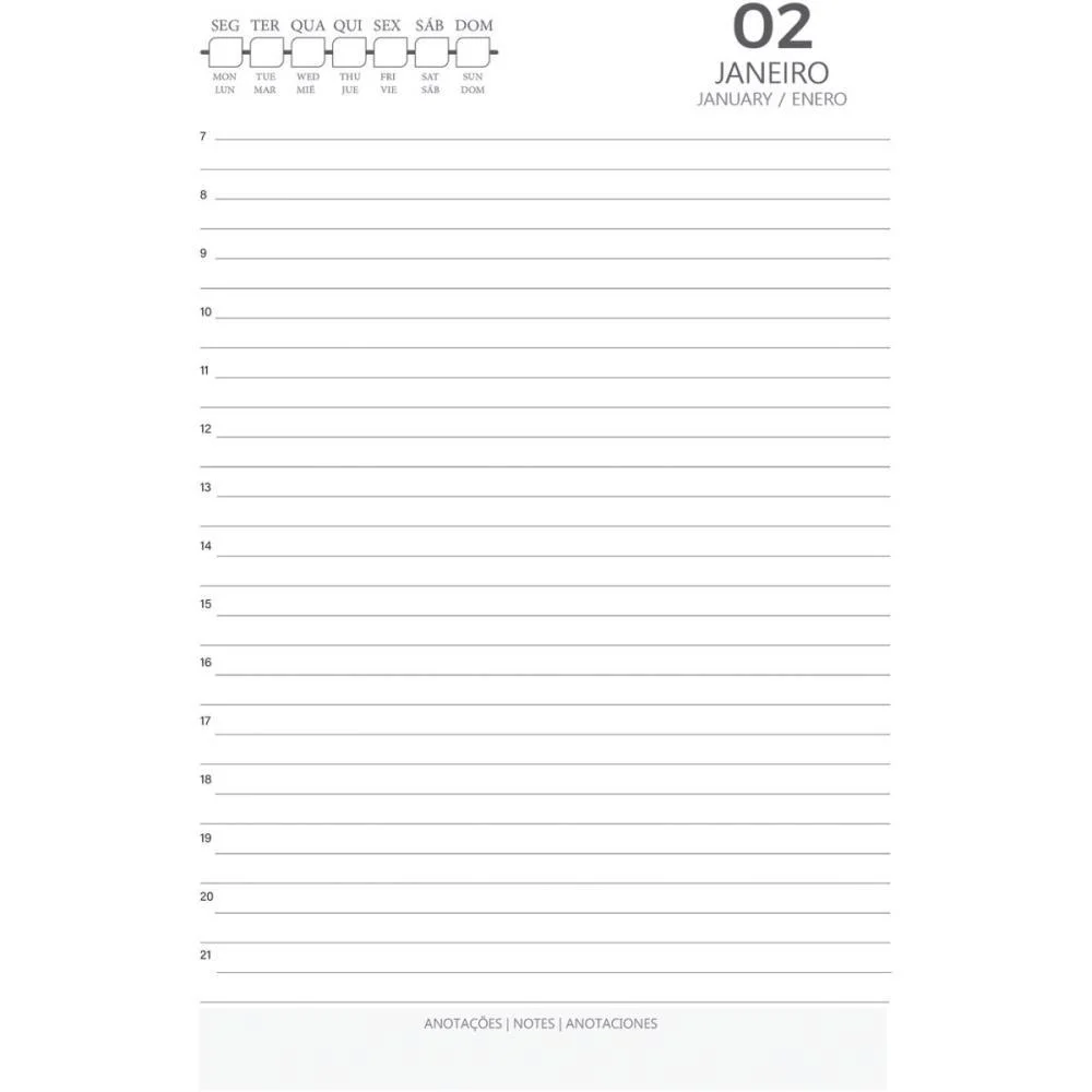 AGENDA PERMANENTE PERMANENTE COST.192F.142X207MM ANIMATIVA (PCT.C/04) - imagem 6