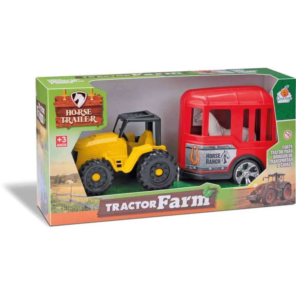 TRATOR TRACTOR FARM CORES SORTIDAS ORANGE TOYS (UNIDADE) - imagem 4
