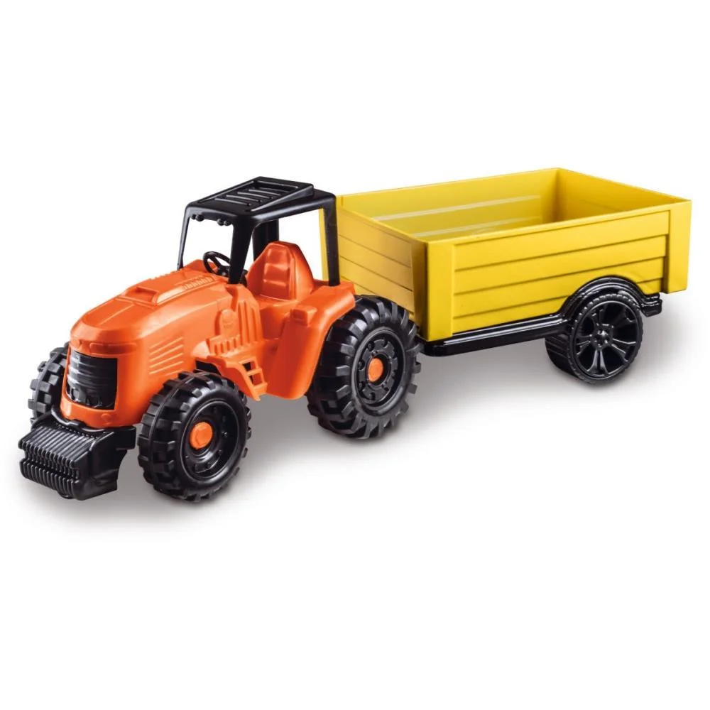 TRATOR TRACTOR WORKS 34CM (S) ORANGE TOYS (UNIDADE) - imagem 2