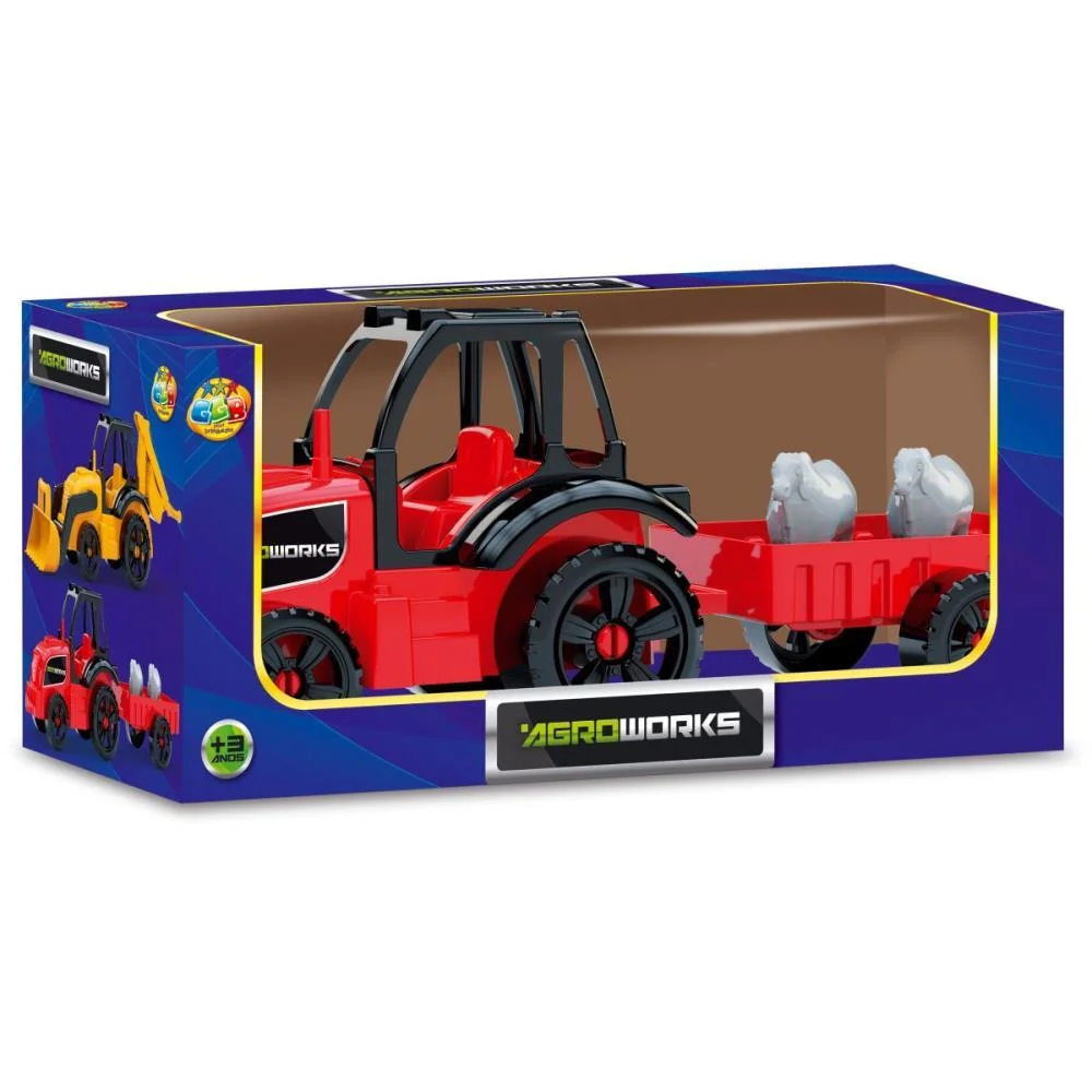 TRATOR CARRETA AGROWORKS 33X12X13CM S GGB PLAST (UNIDADE) - imagem 4