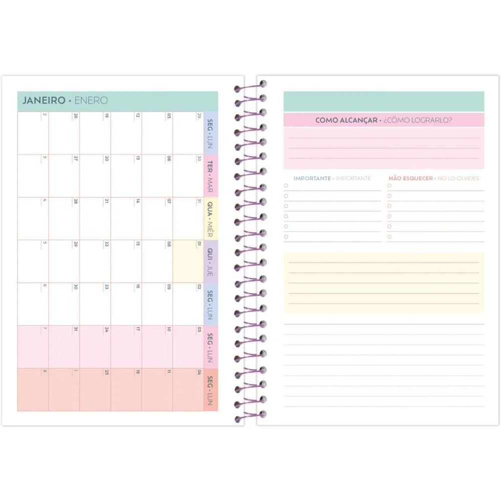 AGENDA 2026 FLUOR MIX SOFT 176F.130X188MM FORONI (PCT.C/05) - imagem 8