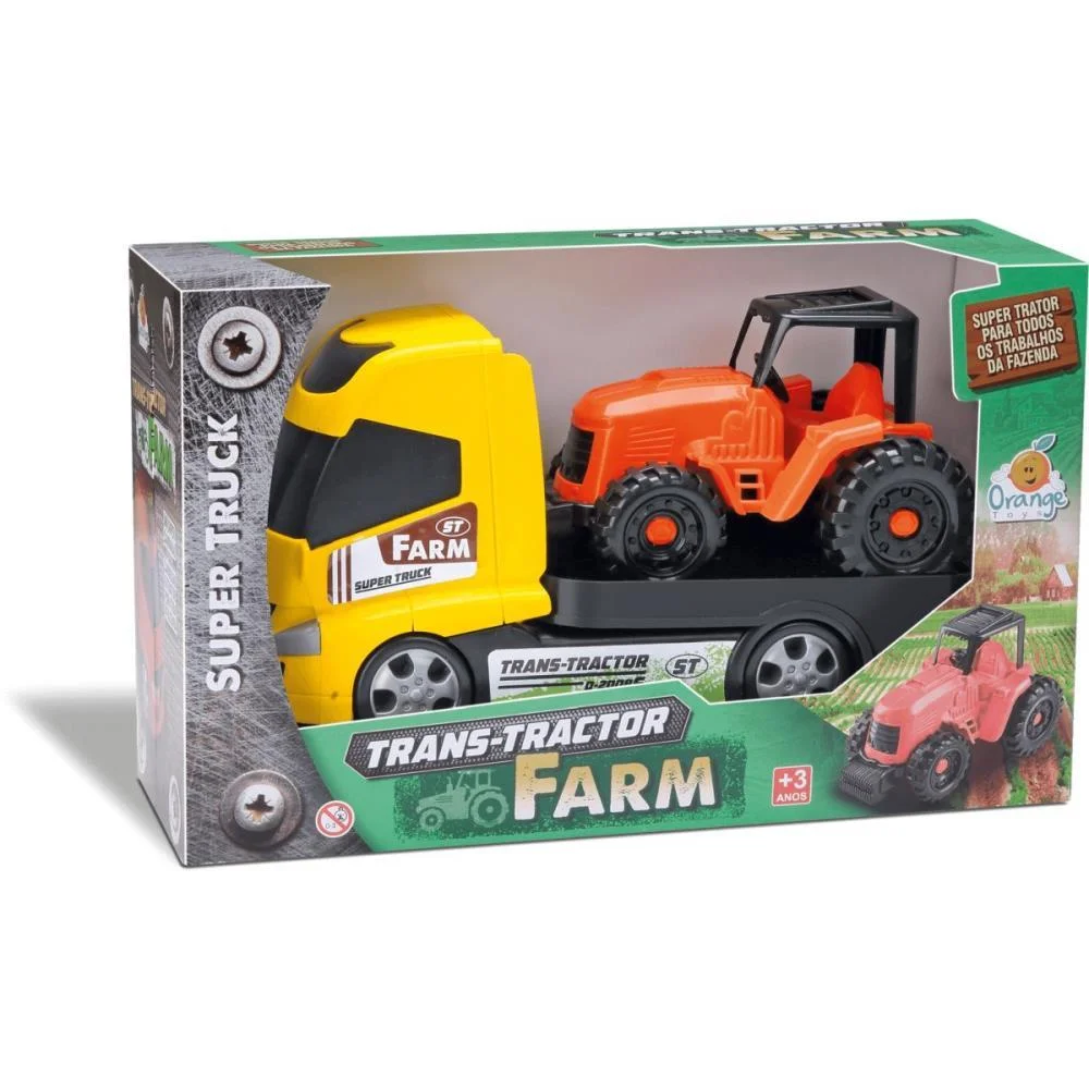CAMINHAO TRANS TRACTOR FARM (S) ORANGE TOYS (UNIDADE) - imagem 4