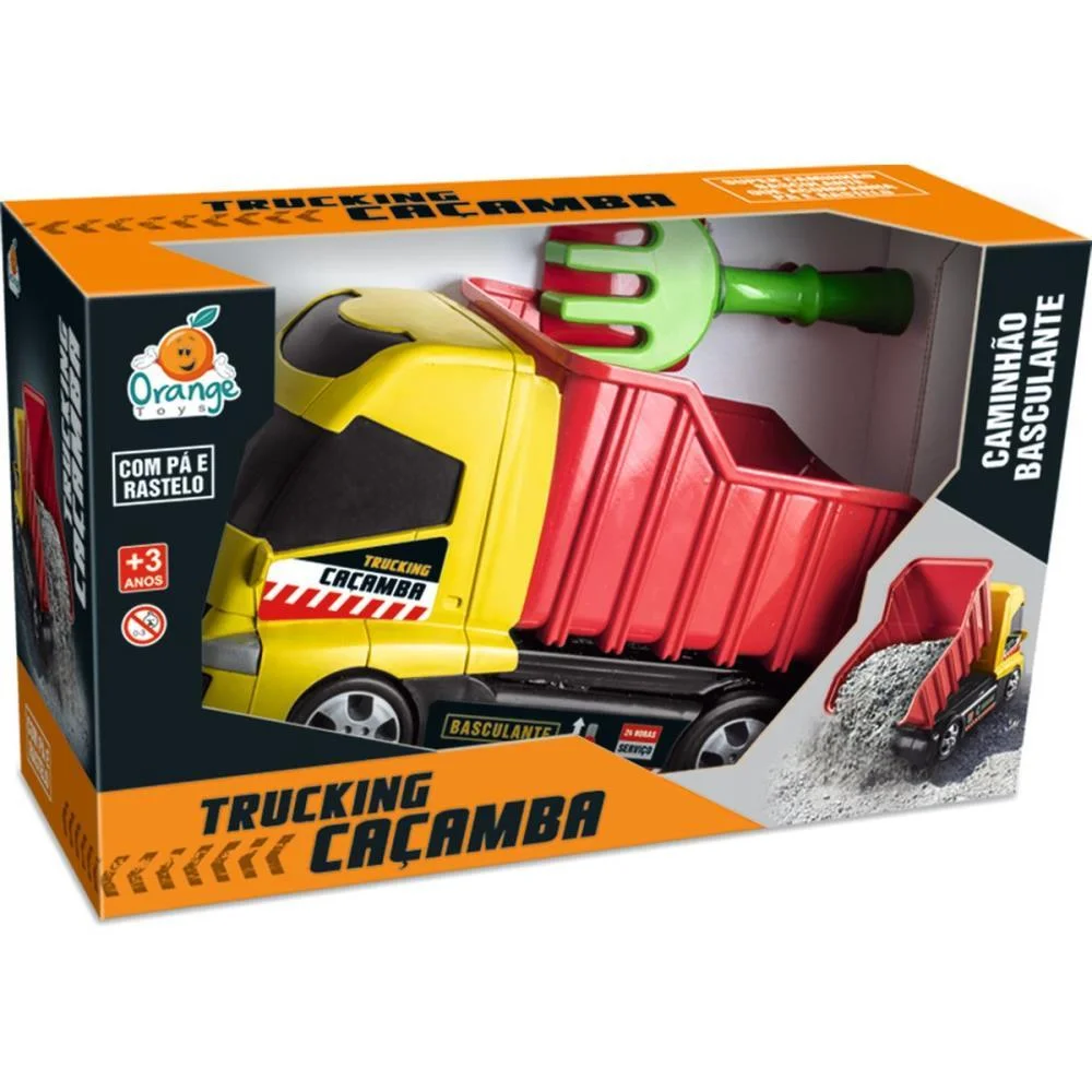 CAMINHAO TRUCKING CACAMBA 29CM (S) ORANGE TOYS (UNIDADE) - imagem 3
