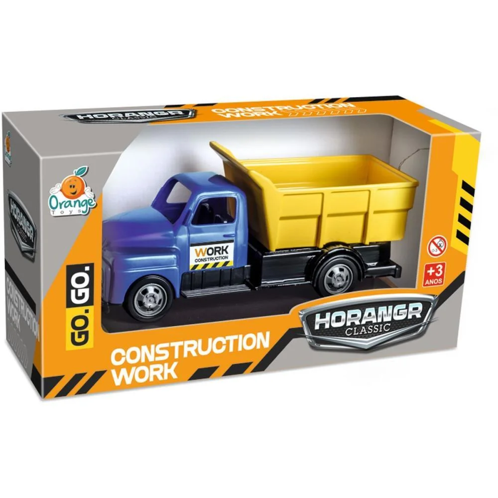 CAMINHAO CONSTRUCTION WORK 23CM (S) ORANGE TOYS (UNIDADE) - imagem 3