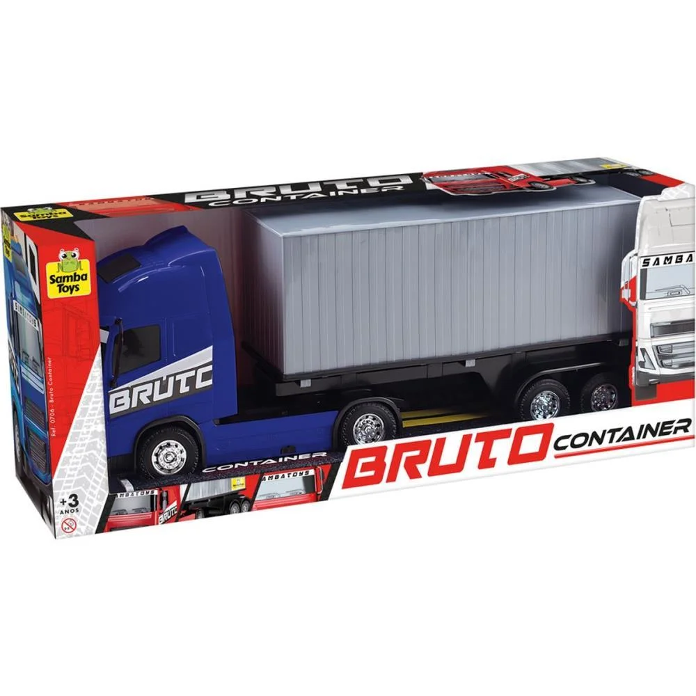 CAMINHAO TRUCK BRUTO CONTAINER 38CM (S) SAMBA TOYS (UNIDADE) - imagem 4