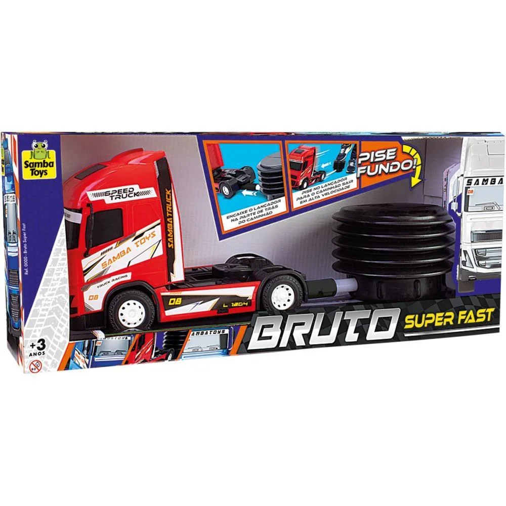 CAMINHAO TRUCK LANCADOR SUPER FAST (S) SAMBA TOYS (UNIDADE) - imagem 4