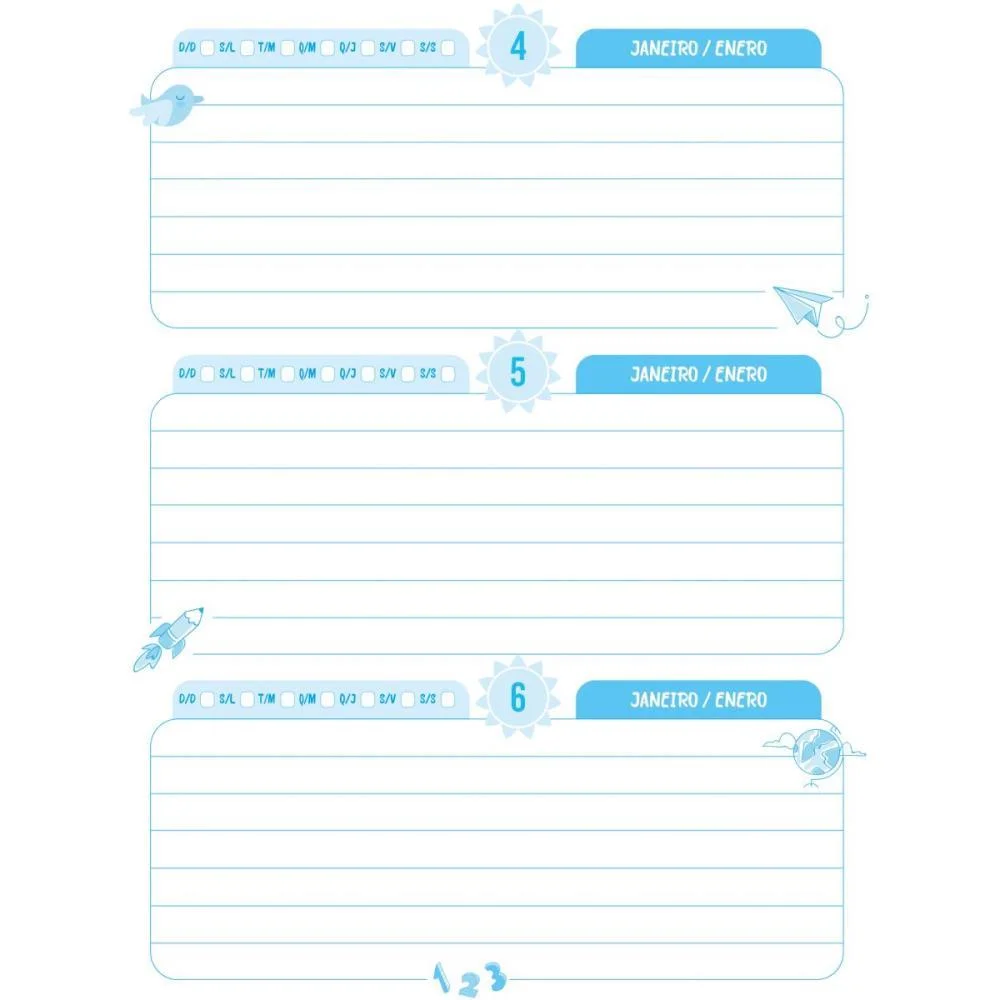 AGENDA PERMANENTE ALUNO 64F.120X160MM ANIMATIVA (PCT.C/10) - imagem 4