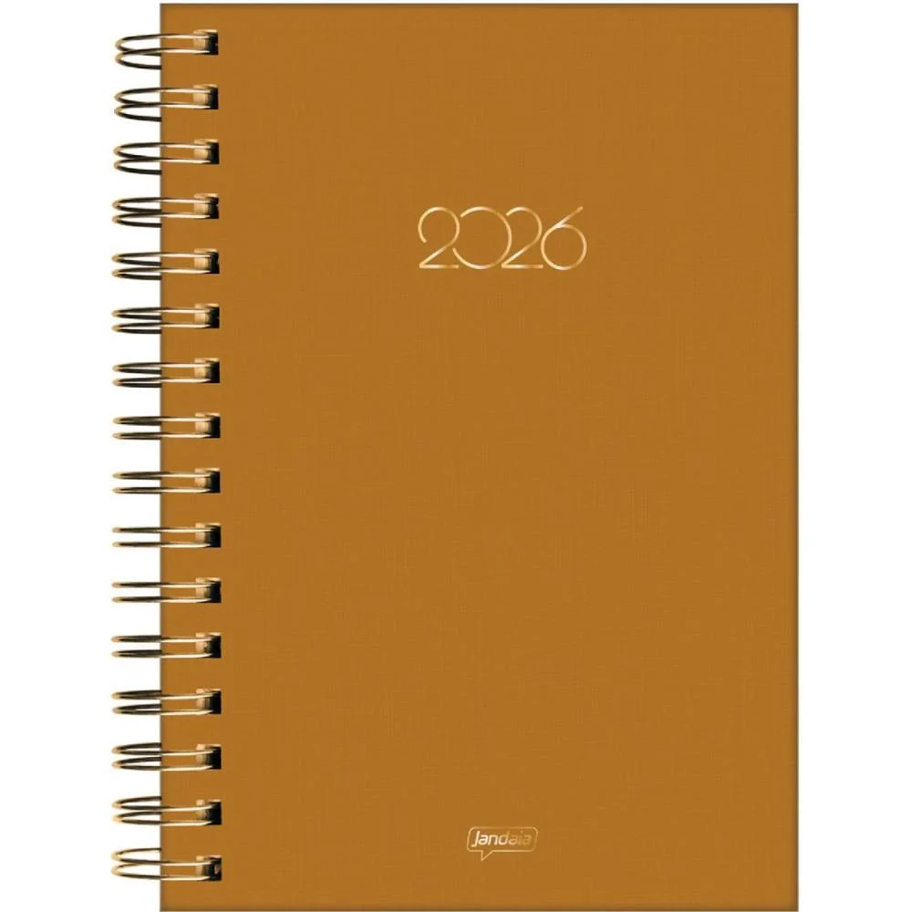AGENDA 2026 CARAMELO CD ESP 184F 136X194MM JANDAIA (PCT.C/04) - imagem 2