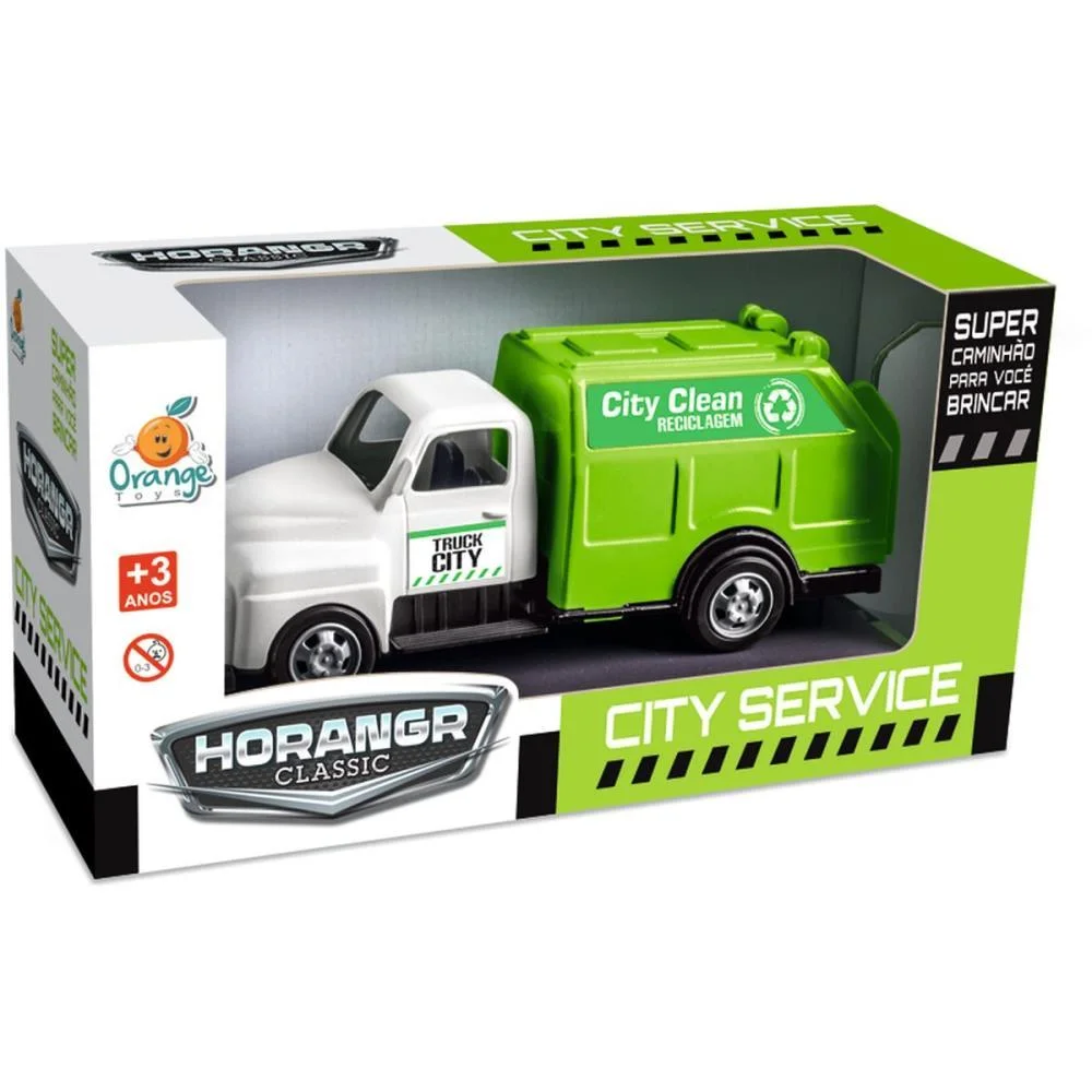 CAMINHAO CLASSIC CITY SERVICE 23CM ORANGE TOYS (UNIDADE) - imagem 3