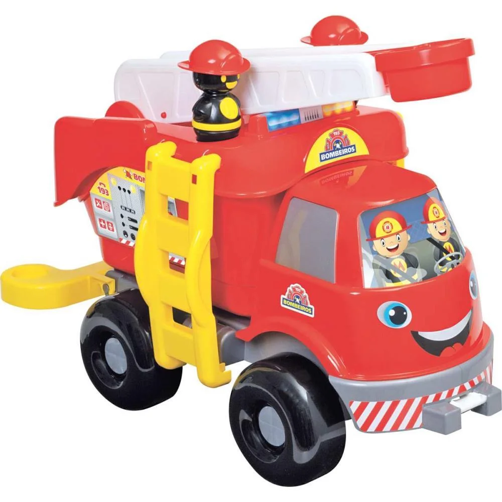 CAMINHAO BOMBEIROS GRANDE C/SOM MERCO TOYS (UNIDADE) - imagem 2