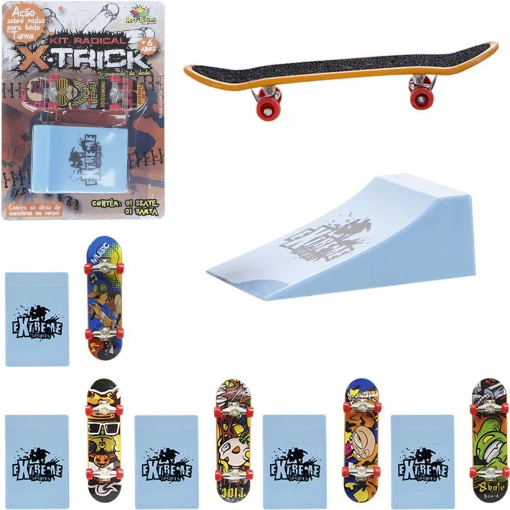 SKATE DE DEDO X-TRICK C/RAMPA ART BRINK (UNIDADE) - imagem 4