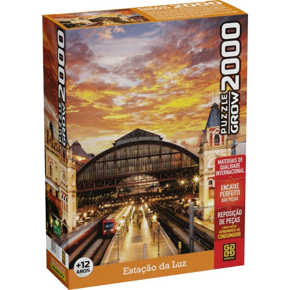 QUEBRA-CABECA CARTONADO ESTACAO DA LUZ 2000PECAS GROW (UNIDADE) - imagem 3
