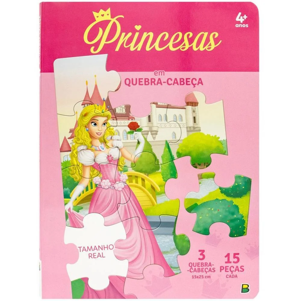 LIVRO QUEBRA-CABECA PRINCESAS 3X15PCS 6PG TODOLIVRO (UNIDADE) - imagem 5